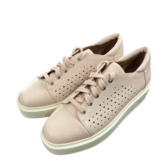 NEW Linea Paolo Kendra Platform Lace Up Casual Sneaker Pale Pink Suede - Picture 4 of 9